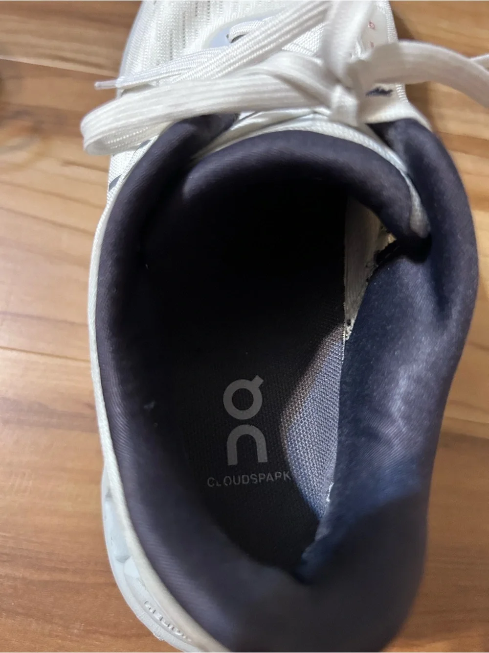 On Running Women's Cloudspark White/Navy Running Shoes